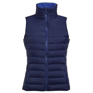 SOLS Womens/Ladies Wave Padded Water Repellent Bodywarmer/Gilet / Navy